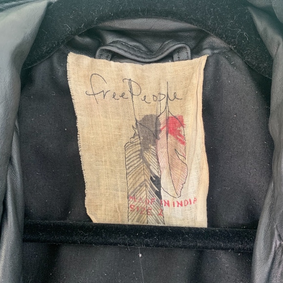 Embroidered Leather Jacket || Free People - Picture 3 of 3